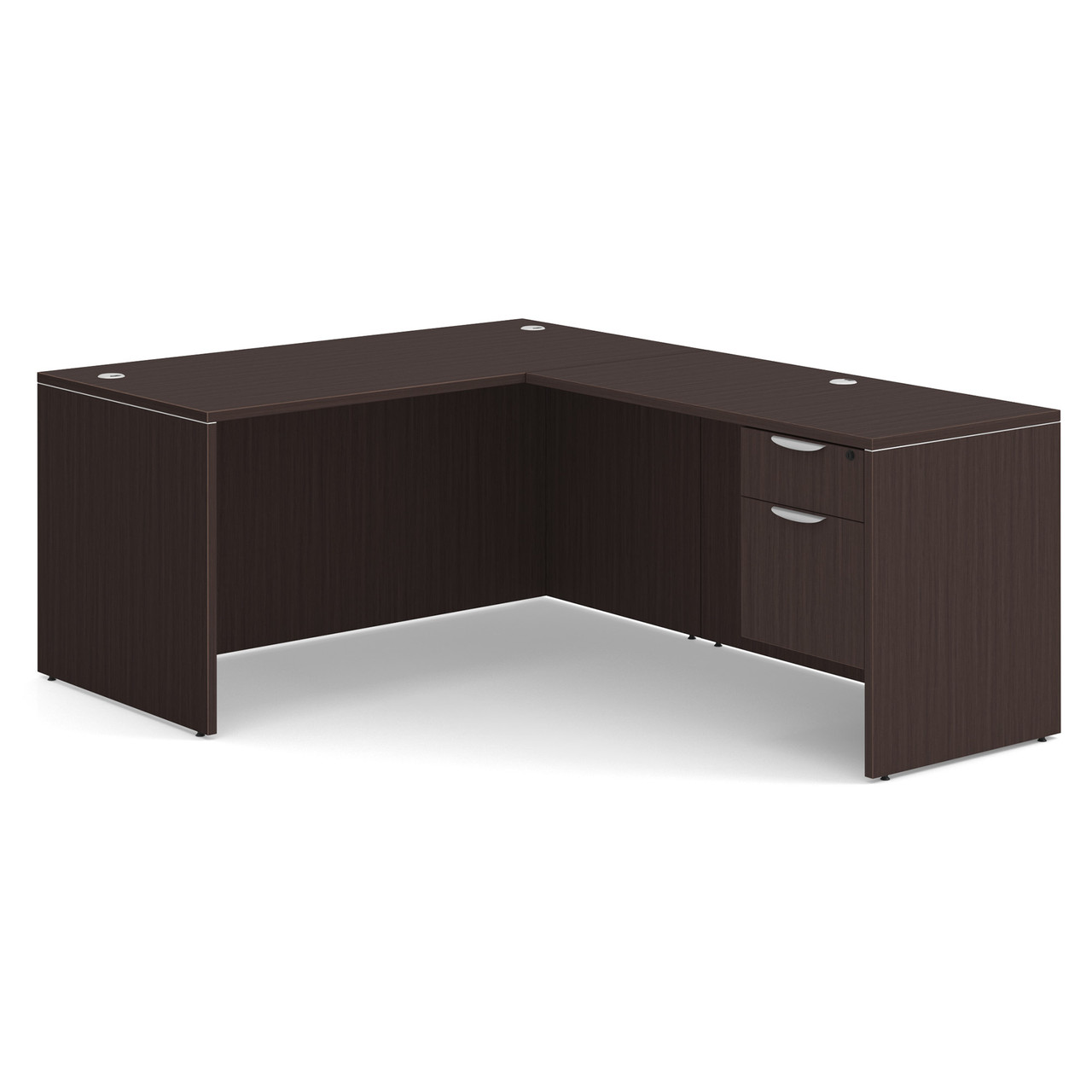 Espresso-L-Shape-Desk-With-1-BoxFile-Pedestal Espresso-L-Shape-Desk-With-1-BoxFile-Pedestal