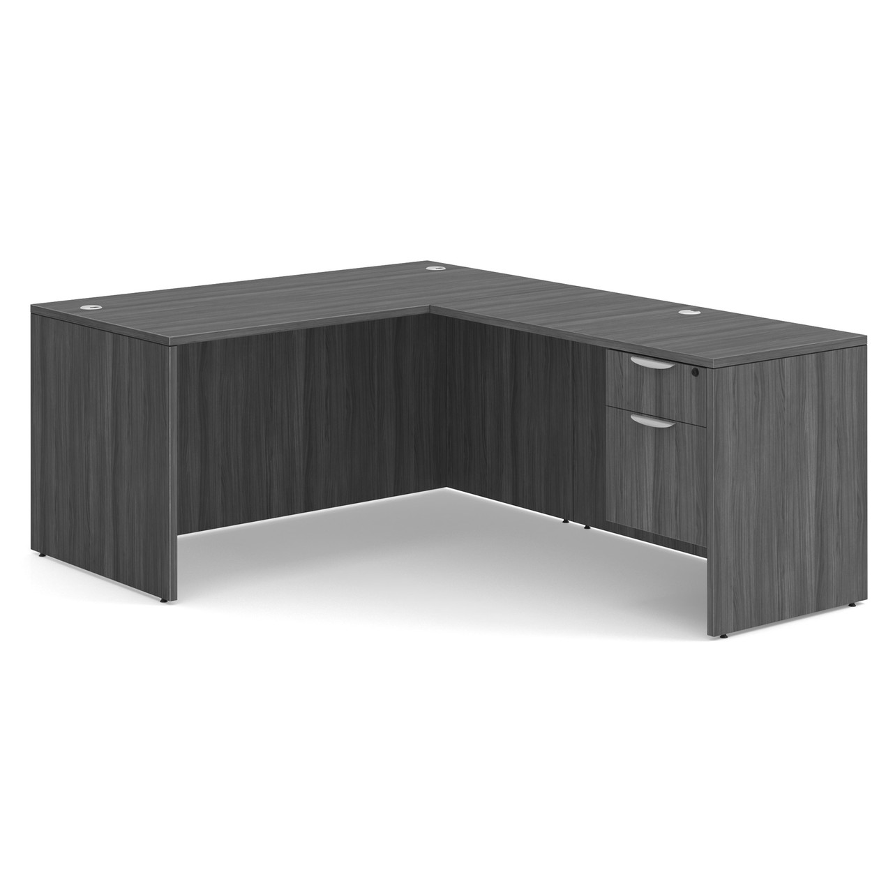 Grey-L-Shape-Desk-With-1-BoxFile-Pedestal Grey-L-Shape-Desk-With-1-BoxFile-Pedestal
