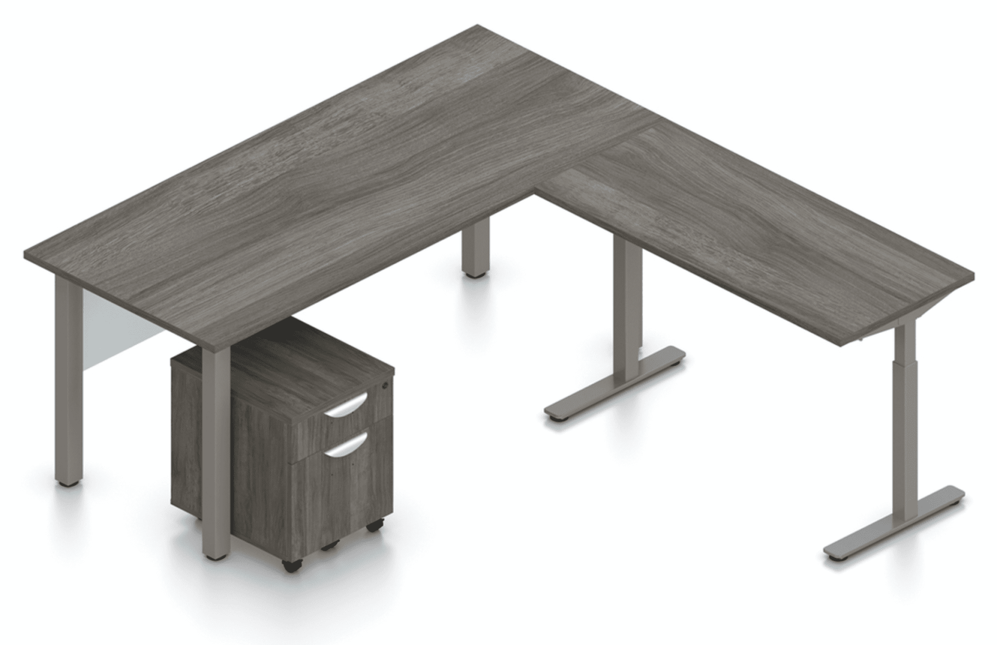 Grey-L-Shape-Desk-With-Sit-Stand-Return-2