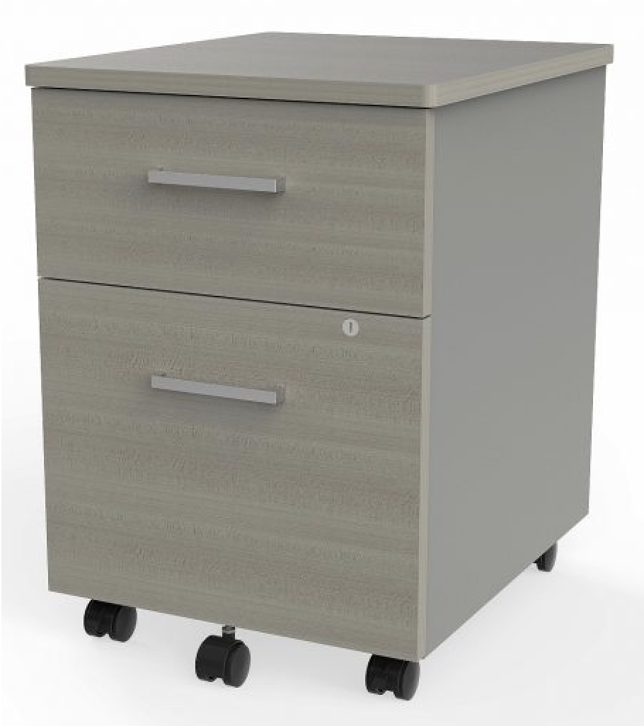 Grey-Mobile-Pedestal-With-Silver-Frame