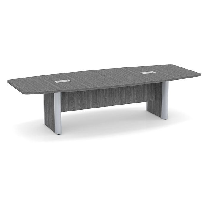 10' Boat Shaped Conference Table In Grey 10' Boat Shaped Conference Table In Grey