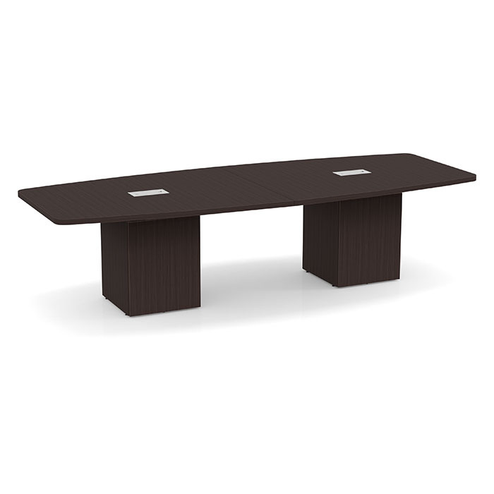 10′ Brooklyn Series Laminate Boat Shaped Conference Table In Espresso 10′ Brooklyn Series Laminate Boat Shaped Conference Table In Espresso