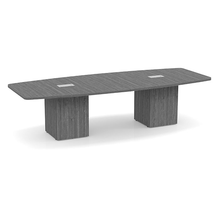 10′ Brooklyn Series Laminate Boat Shaped Conference Table In Grey 10′ Brooklyn Series Laminate Boat Shaped Conference Table In Grey