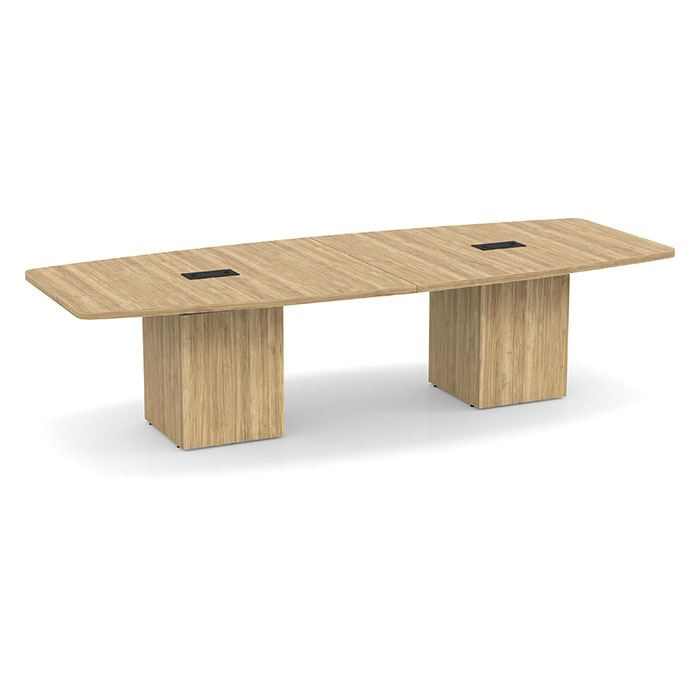10′ Brooklyn Series Laminate Boat Shaped Conference Table In Nutmeg 10′ Brooklyn Series Laminate Boat Shaped Conference Table In Nutmeg