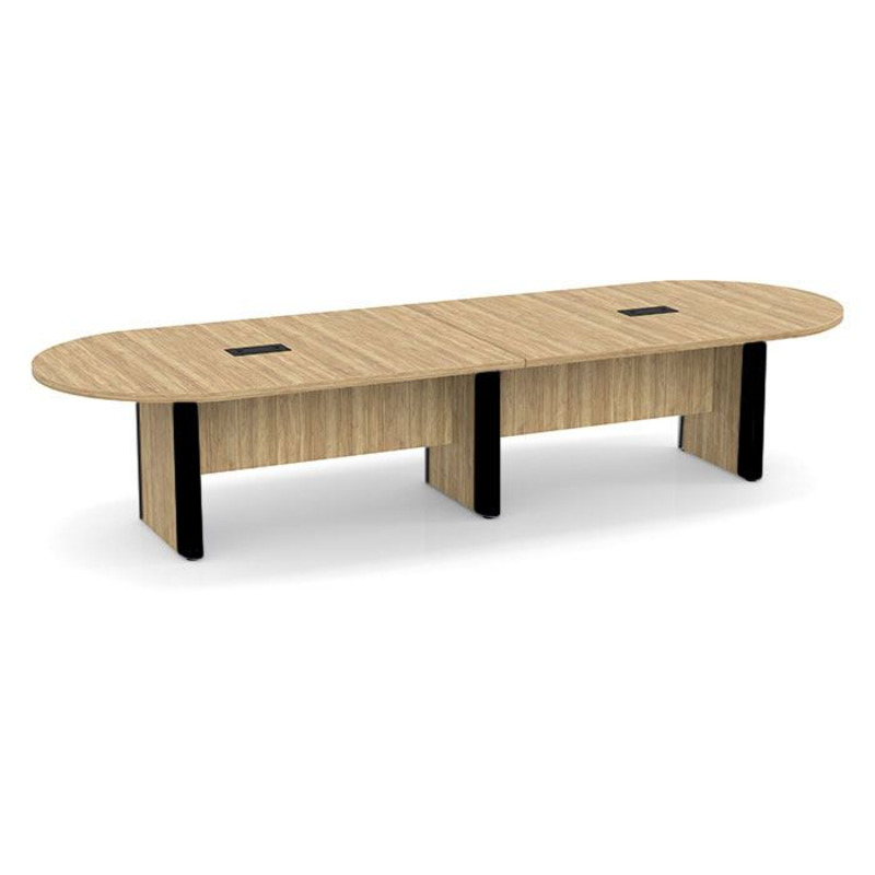 12′ NUTMEG BROOKLYN SERIES RACETRACK SHAPED CONFERENCE TABLE WITH CABLE MANAGEMENT BASE 12′ NUTMEG BROOKLYN SERIES RACETRACK SHAPED CONFERENCE TABLE WITH CABLE MANAGEMENT BASE
