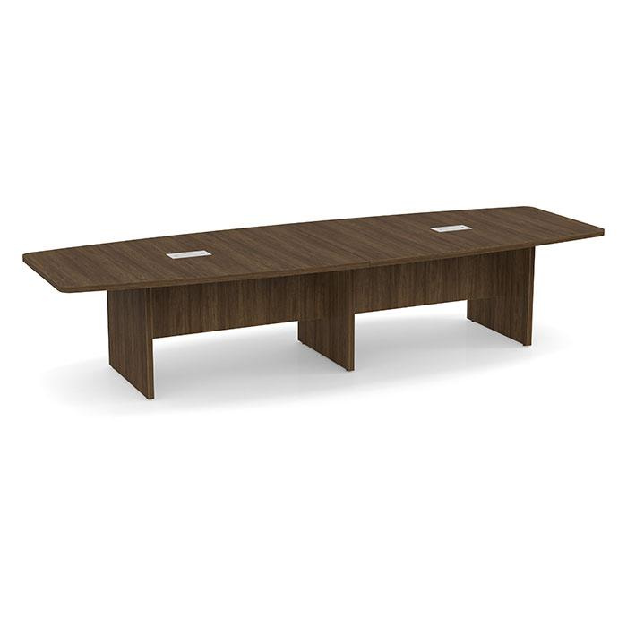 12′ Walnut Brooklyn Series Laminate Boat Shaped Conference Table 12′ Walnut Brooklyn Series Laminate Boat Shaped Conference Table