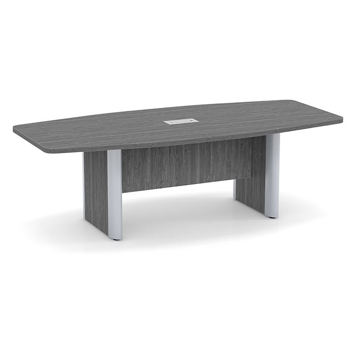 8' Boat Shaped Conference Table In Grey 8' Boat Shaped Conference Table In Grey